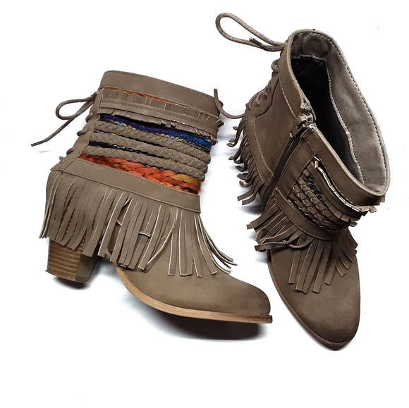 Pierre Dumas Shoes - Pierre Dumas Fringe Ankle Boots